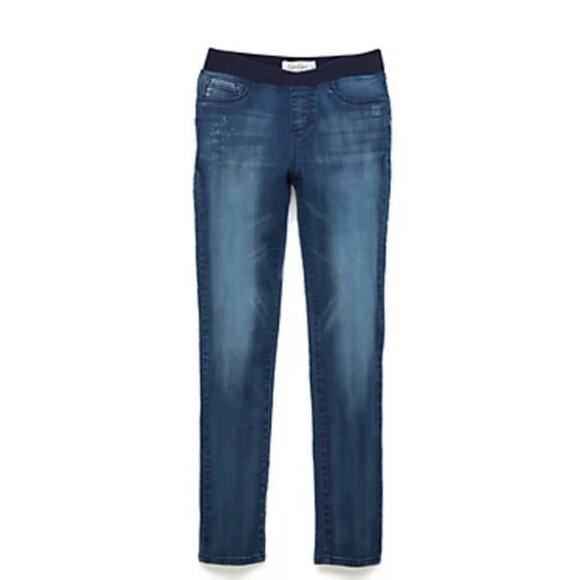 Jessica Simpson Girls Blue Denim Gracie Pull-On Skinny Jeans Youth Size 8 - Picture 1 of 7